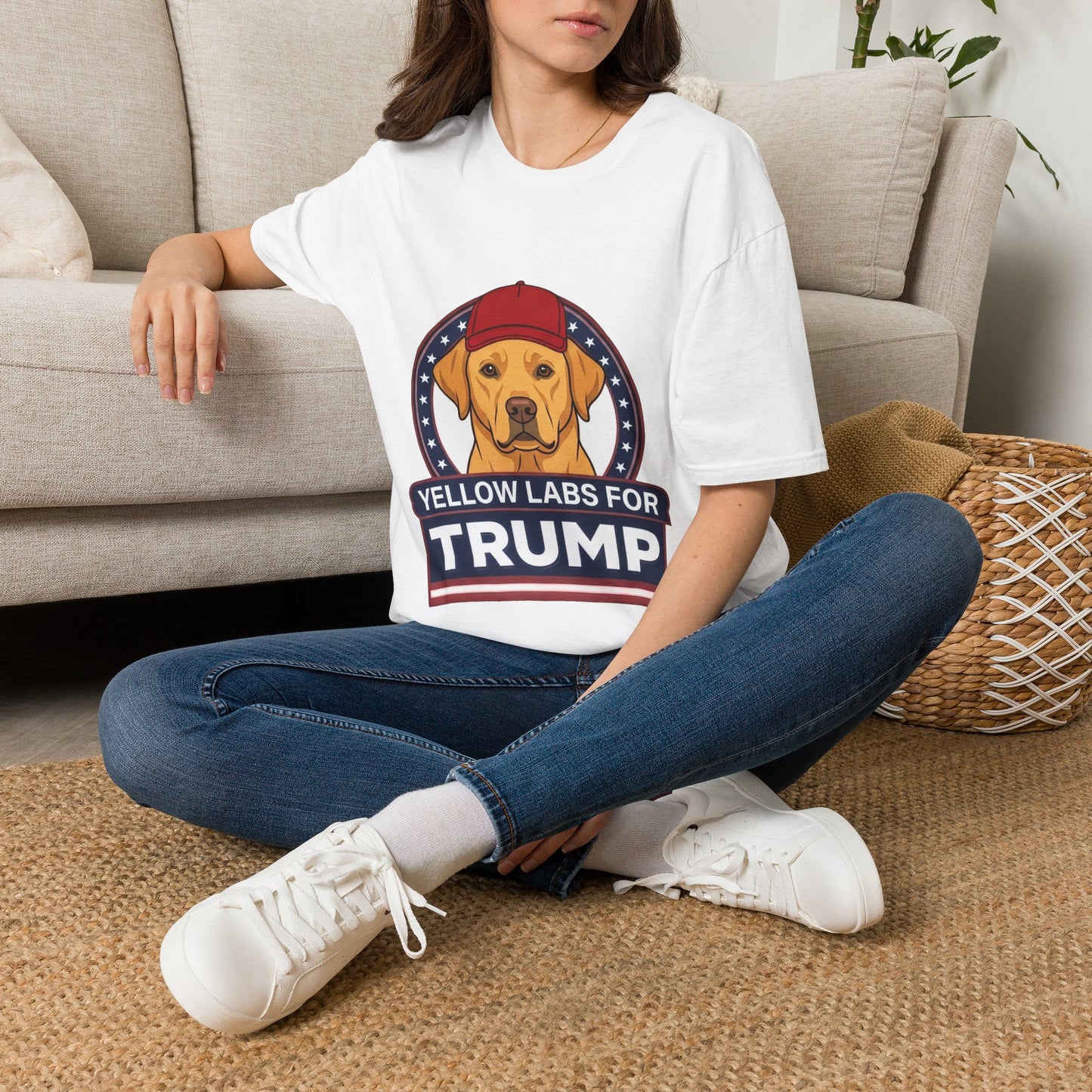 Yellow Labs for Trump T-Shirt — Pro-Trump Labrador Graphic Tee