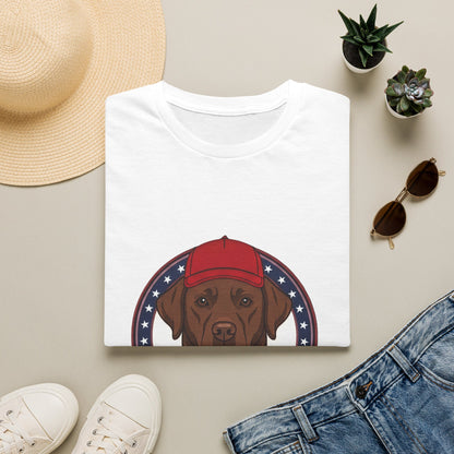 Chocolate Labs for Trump T-Shirt | Dog Lover Political Design