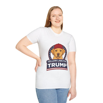 Yellow Labs for Trump T-Shirt — Pro-Trump Labrador Graphic Tee