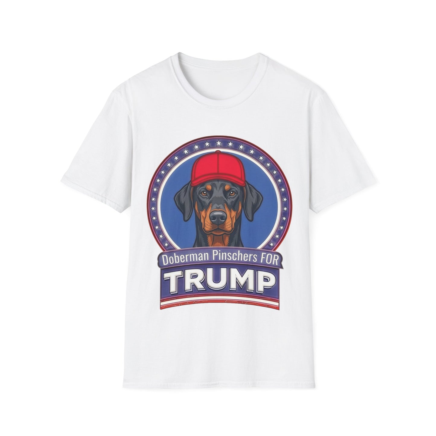 Doberman Pinschers for Trump T-Shirt | Political Dog Design