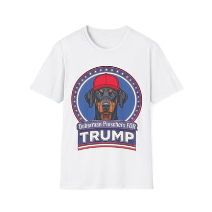 Doberman Pinschers for Trump T-Shirt | Political Dog Design