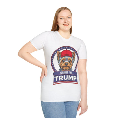 Yorkies for Trump T-Shirt — Patriotic Dog Lover Tee