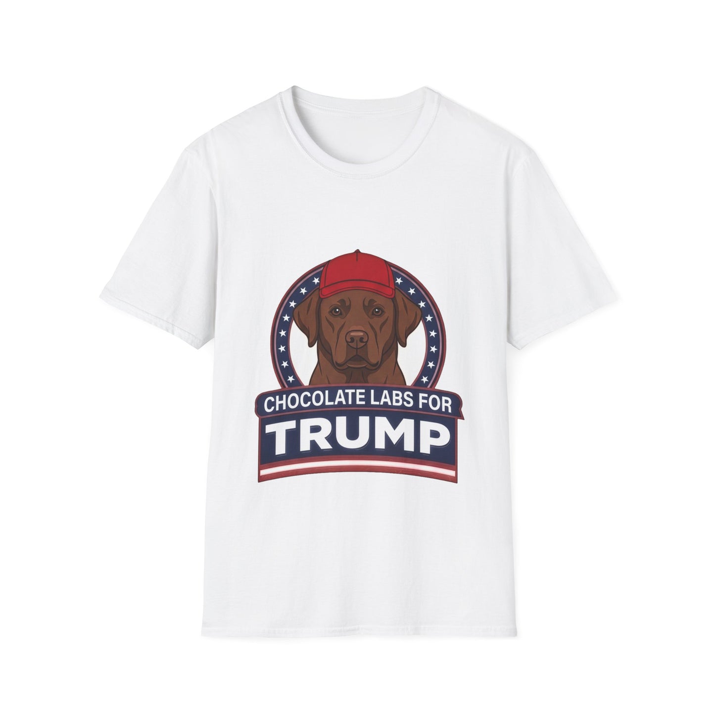 Chocolate Labs for Trump T-Shirt | Dog Lover Political Design