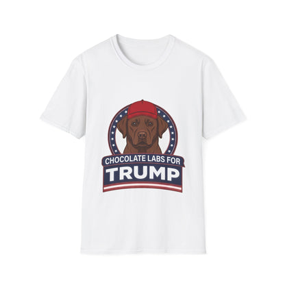 Chocolate Labs for Trump T-Shirt | Dog Lover Political Design