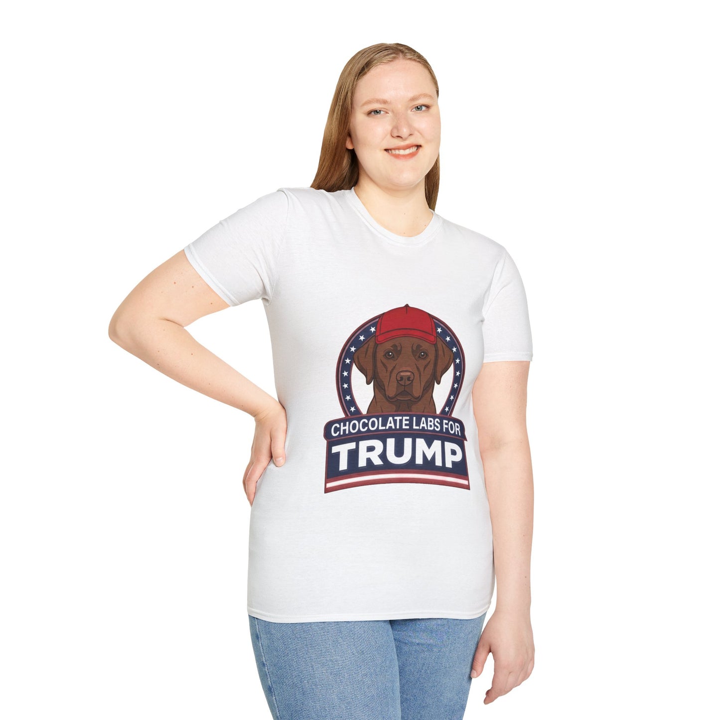 Chocolate Labs for Trump T-Shirt | Dog Lover Political Design