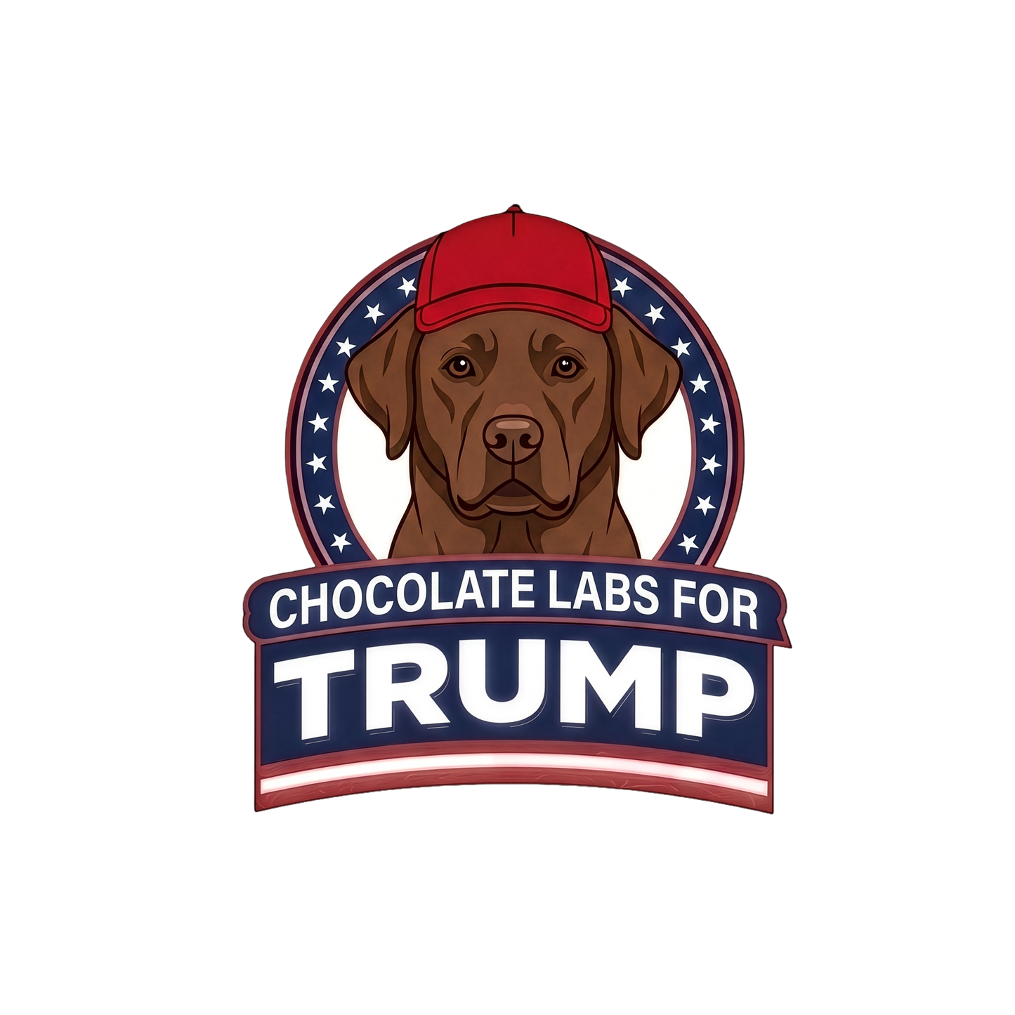Chocolate Labs for Trump T-Shirt | Dog Lover Political Design