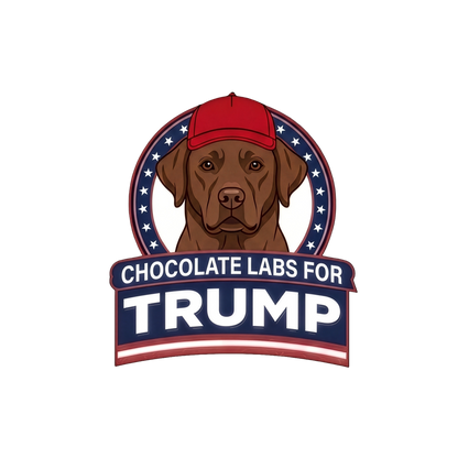 Chocolate Labs for Trump T-Shirt | Dog Lover Political Design