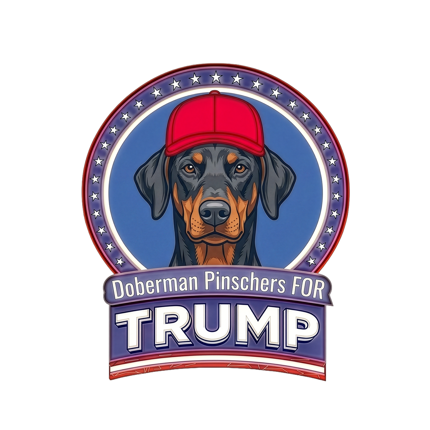 Doberman Pinschers for Trump T-Shirt | Political Dog Design