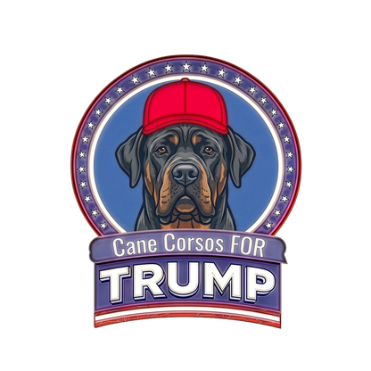Cane Corso Trump Design T-Shirt | Political Dog Portrait
