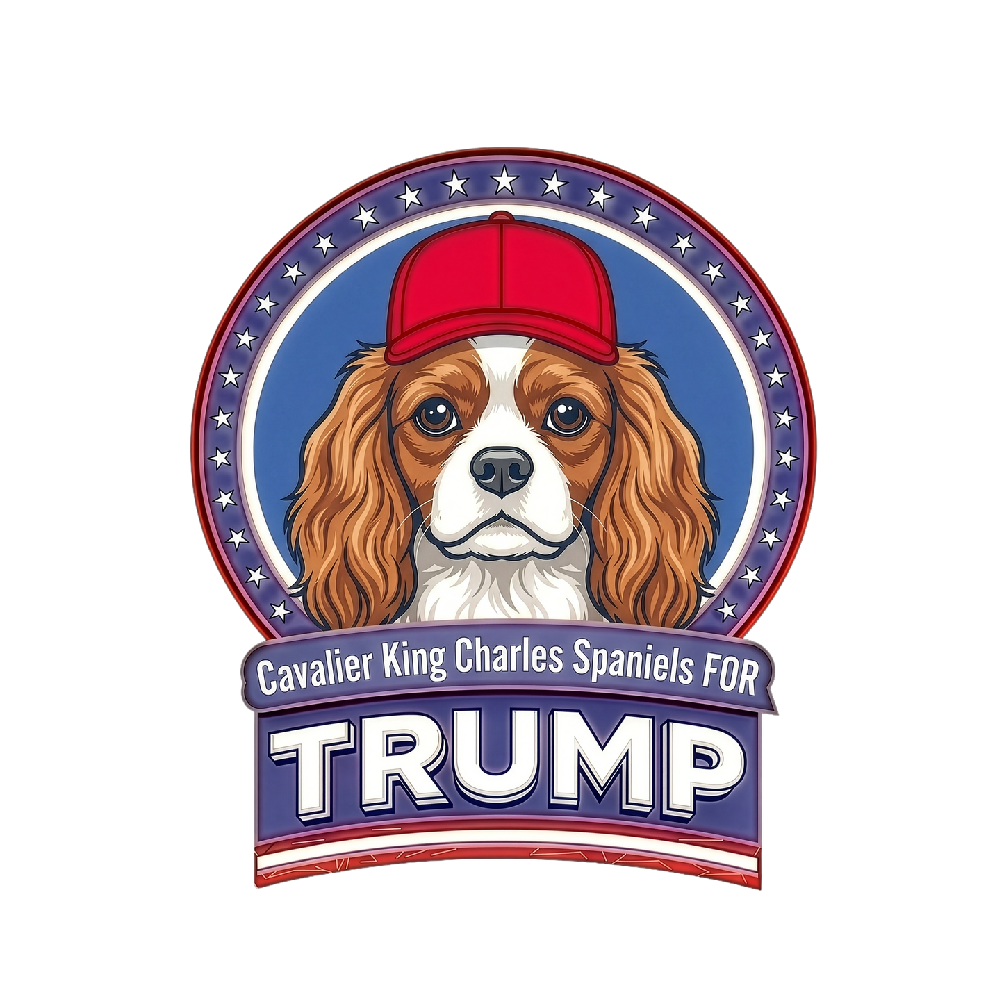 Cavalier King Charles Spaniels for Trump T-Shirt | Political Dog Design