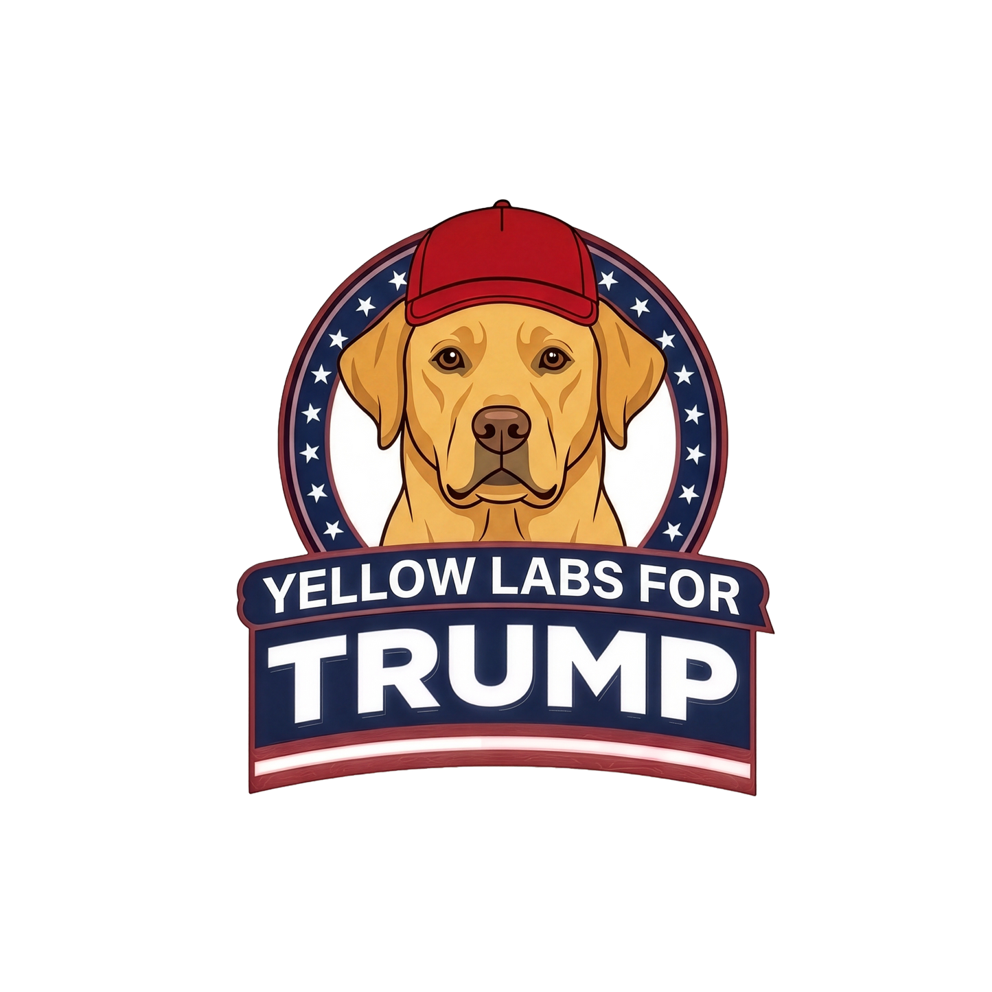 Yellow Labs for Trump T-Shirt — Pro-Trump Labrador Graphic Tee
