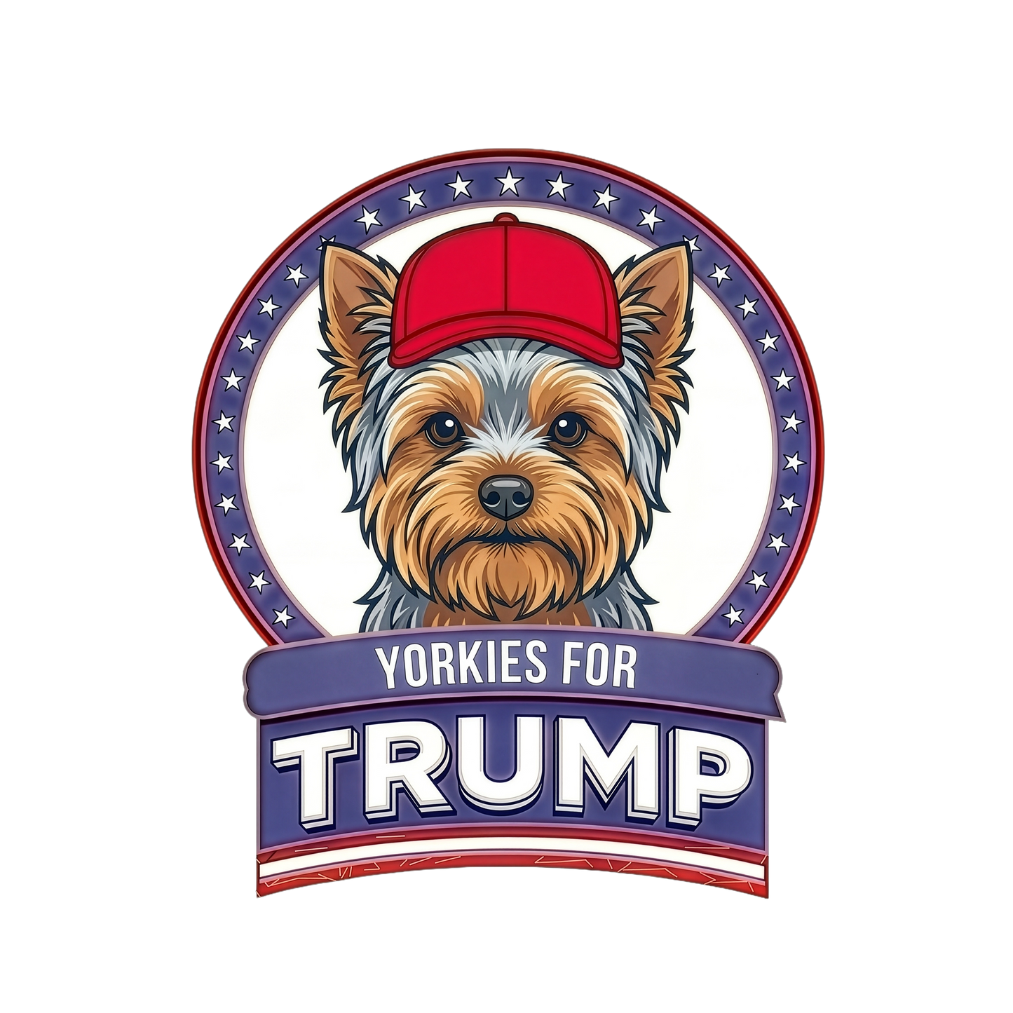 Yorkies for Trump T-Shirt — Patriotic Dog Lover Tee