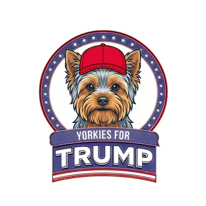 Yorkies for Trump T-Shirt — Patriotic Dog Lover Tee