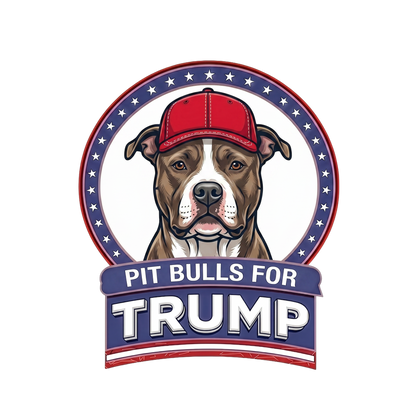 Pit Bulls for Trump T-Shirt — Political Pro-Pit Bull Graphic Tee