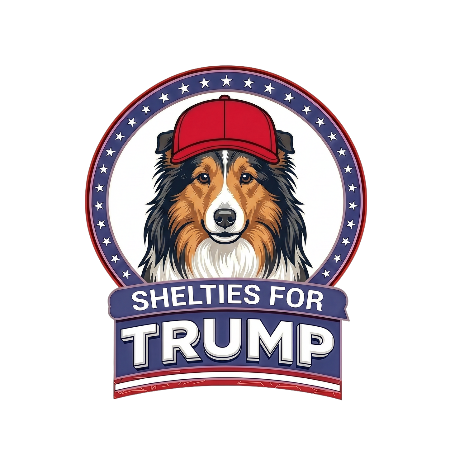 Shelties for Trump T-Shirt — Political Pro-Sheltie Graphic Tee