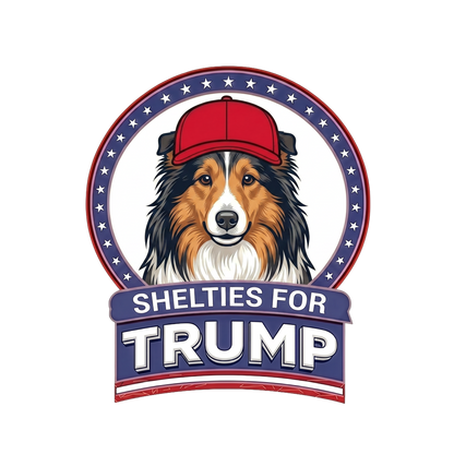 Shelties for Trump T-Shirt — Political Pro-Sheltie Graphic Tee