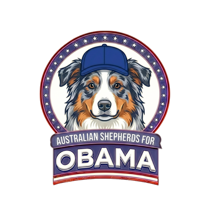 Australian Shepherds for Obama T-Shirt — Political Pro-Australian Shepherd Graphic Tee