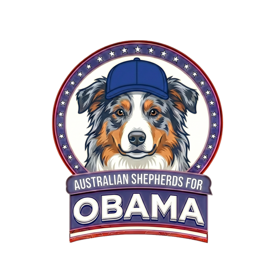 Australian Shepherds for Obama T-Shirt — Political Pro-Australian Shepherd Graphic Tee