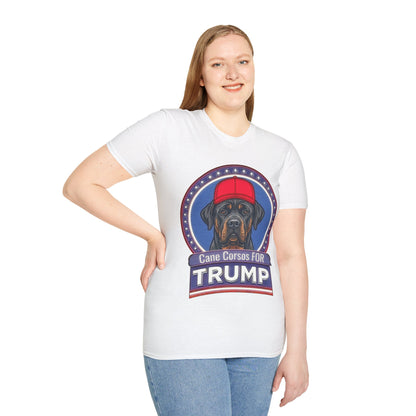 Cane Corso Trump Design T-Shirt | Political Dog Portrait