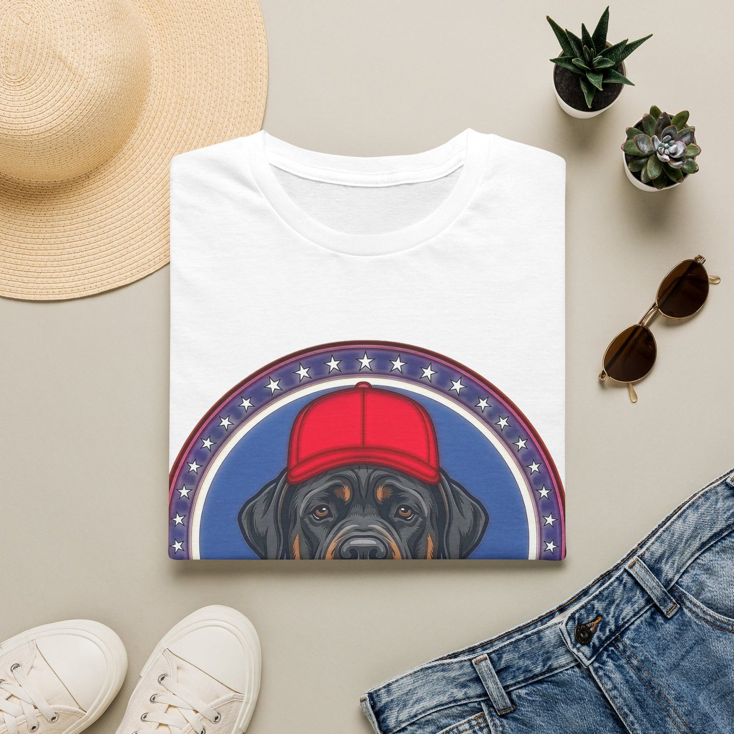 Cane Corso Trump Design T-Shirt | Political Dog Portrait