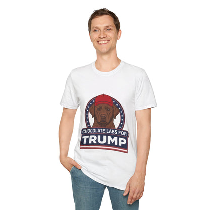 Chocolate Labs for Trump T-Shirt | Dog Lover Political Design