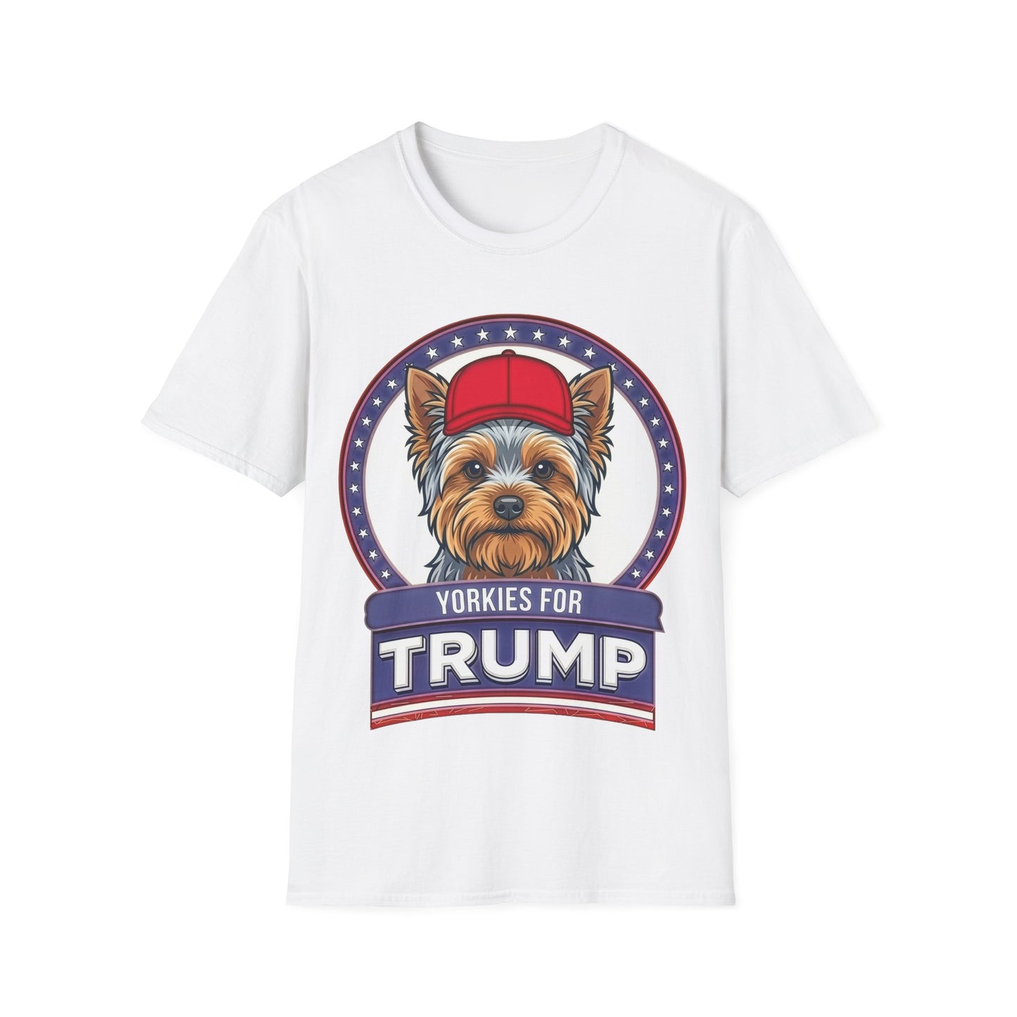Yorkies for Trump T-Shirt — Patriotic Dog Lover Tee