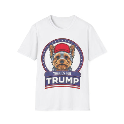 Yorkies for Trump T-Shirt — Patriotic Dog Lover Tee