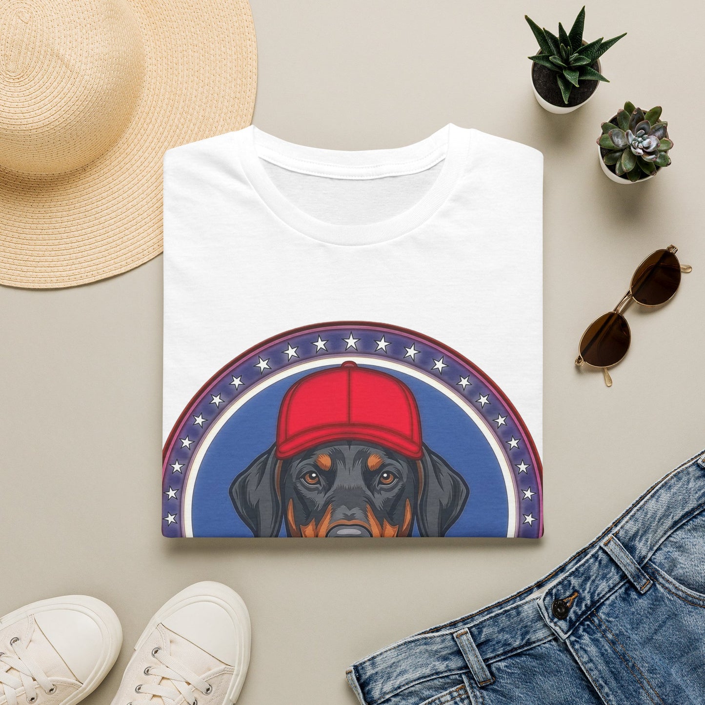 Doberman Pinschers for Trump T-Shirt | Political Dog Design