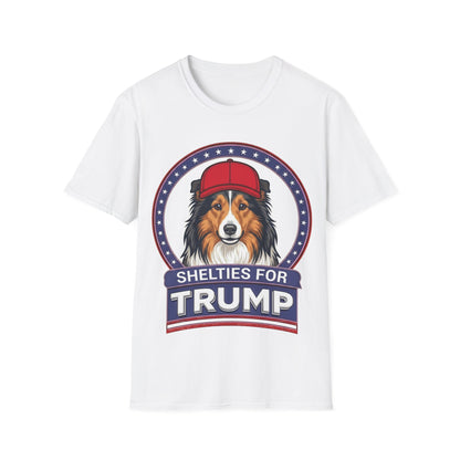 Shelties for Trump T-Shirt — Political Pro-Sheltie Graphic Tee