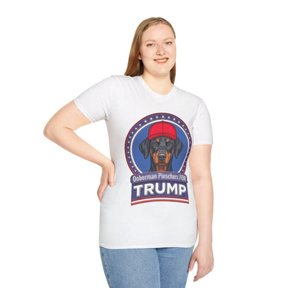 Doberman Pinschers for Trump T-Shirt | Political Dog Design