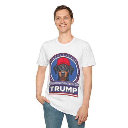 Doberman Pinschers for Trump T-Shirt | Political Dog Design